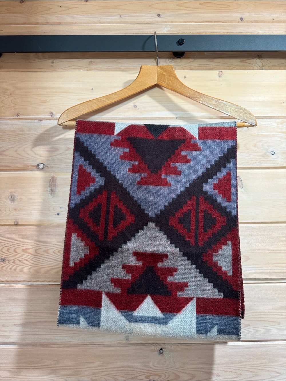 Roots Aztec InfinityScarf- Red, Gray & Black
